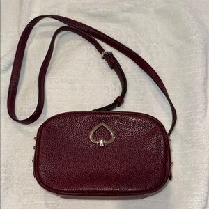 Kate Spade Red Crossbody Bag with Silver Accents